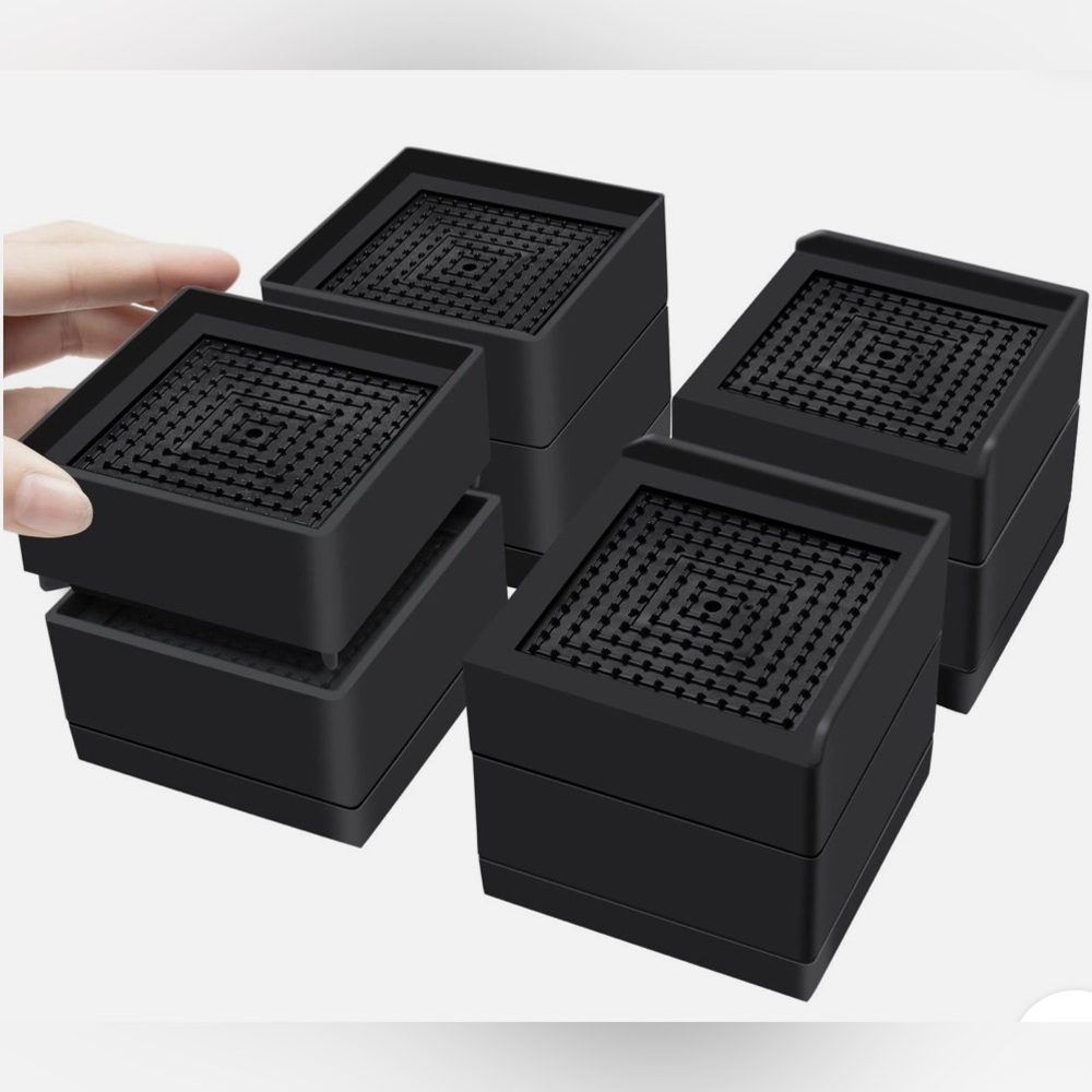 Flechazo Pack of 16 Furniture Bed Risers , 2 or 4 inch Heavy Duty Adjustable